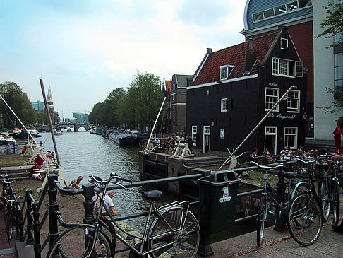 Foto Boote im Kanal - Amsterdam